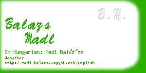 balazs madl business card